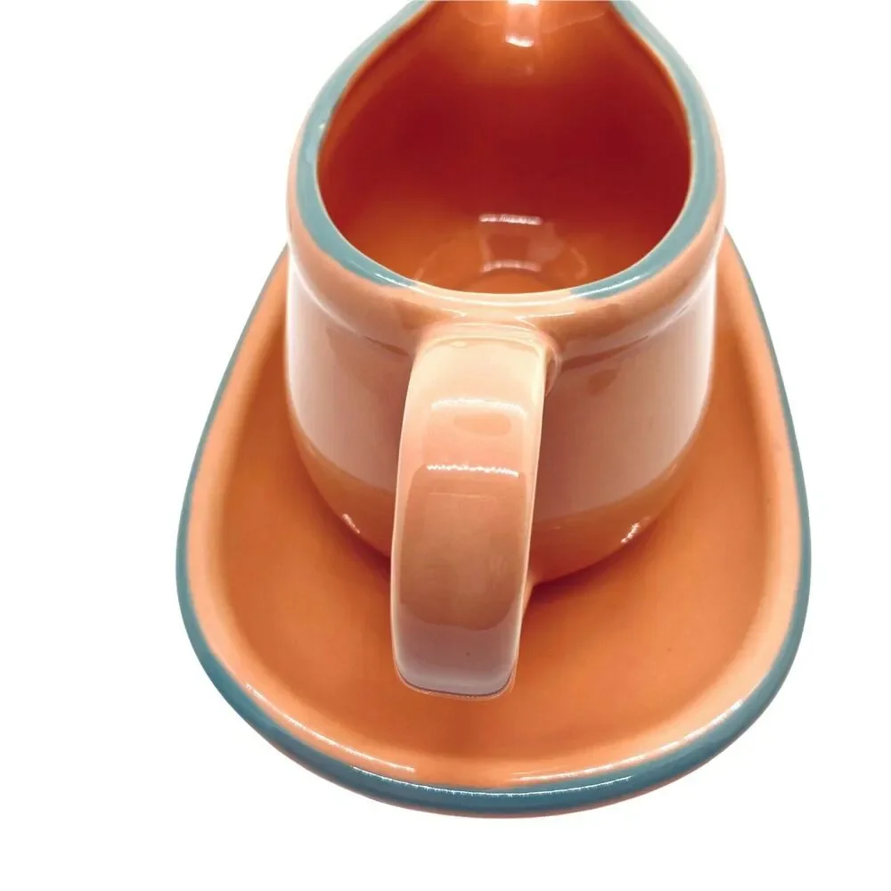 Gravy Boat Saucer & Plate Vintage Studio Nova Pink Gray Porcelain Retro Dinner